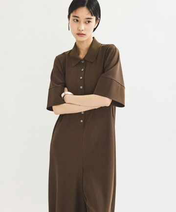 お値下げしました。 未使用　ダークブラウン トップピースDAIMARU マッチングディテール ソフトワンピース - ダークブラウン