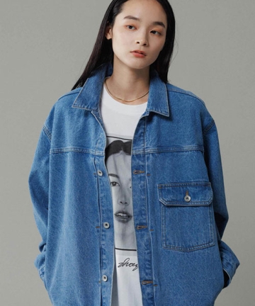 ADAM ET ROPE' JEANS -PERS-】オーバーサイズ ブリーチ デニム