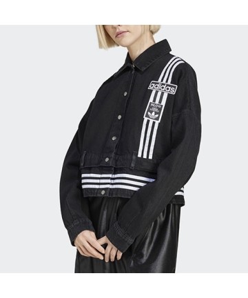 新品L adidasデニム2-IN-1 トラックトップ　ブラック　JJ3095 アディダス アディブレイク デニム 2-In-1 トラックトップ