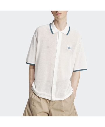 アディダス オリジナルス ボタン ニットシャツ｜adidas
