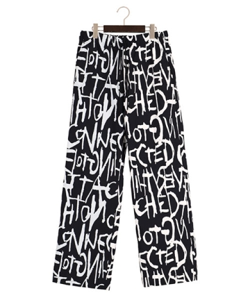 PUNK TEXT LOOSE FIT PANTS｜KIDILL KYOTO キディル キョウト