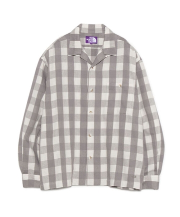 THE NORTH FACE PURPLE LABELグレー 長袖シャツ THE NORTH FACE PURPLE LABEL Field Long Sleeve Tee Mix Gray