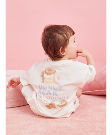 BABY】ドーナツベアワンポイントTシャツ｜gelato pique