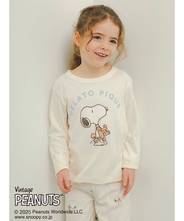 PEANUTS】SNOOPY×BEAR ワンポイントロンT ジェラートピケ　☆ gelato pique｜【PEANUTS】SNOOPY×BEAR ワンポイントロンT