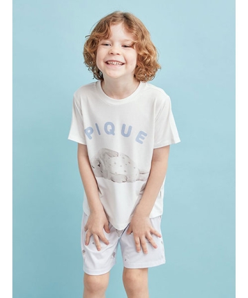 KIDS】【接触冷感】あざらしワンポイントTシャツ｜gelato pique