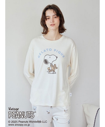 PEANUTS】SNOOPY×BEAR ワンポイントロンT｜gelato pique