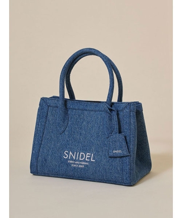 【新品】SNIDEL キャンバスロゴバッグ ブルー キャンバスロゴバッグ｜SNIDEL スナイデル