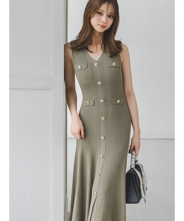 Snidel ORGANIC アイボリー ノースリーブワンピース 中古・古着通販】Snidel (スナイデル) ノースリーブワンピース