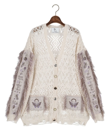 revival fringe knit cardigan|KIDILL KYOTO キディル キョウト revival fringe knit cardigan|KIDILL KYOTO キディル キョウト