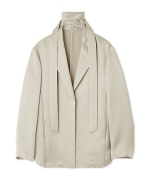 FRAYI.D フレイアイディー サテンシャツジャケット ブラック サテンシャツジャケット(シャツ)｜トップス｜FRAY I.D（フレイ