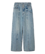 fley ワイドデニムパンツ 秋再入荷]ペインティングウォッシュワイドデニムパンツ