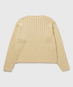 トップス AURALEE COTTON CORD CABLE KNIT BIG P/O Auralee Super Fine Wool Rib Knit Big P/O Top Yellow | Cultizm