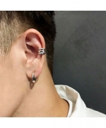 ガルニ　ピアス　イヤーカフ　セット GARNI - 【残り一点】Crockery Ring Ear Cuff_L(SILVER