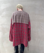 【タグ有り‼︎】KIDILL 2024SS GAUZE SHIRT KIDILL キディル 2024ssガーゼチェック柄長袖シャツ 定価41800円