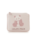 パンダワンポイント柄ティッシュポーチ｜gelato pique
