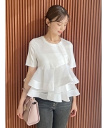 【即日発送】SNIDEL 異素材ペプラムtシャツ　ホワイトF SWCT252126_p_32_LL.jpg