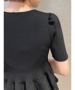 未使用級！完売品　SNIDEL スナイデルペプラムカーディガン　ブラック25SS ペプラムカーディガン(カーディガン)｜トップス｜SNIDEL