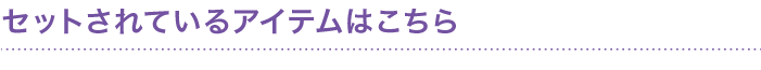 セットされているアイテム